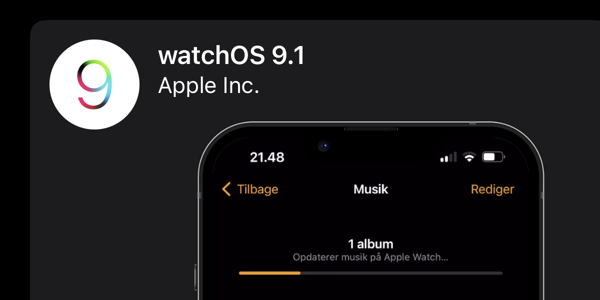 Apple Watch watchOS 9.1 opdatering