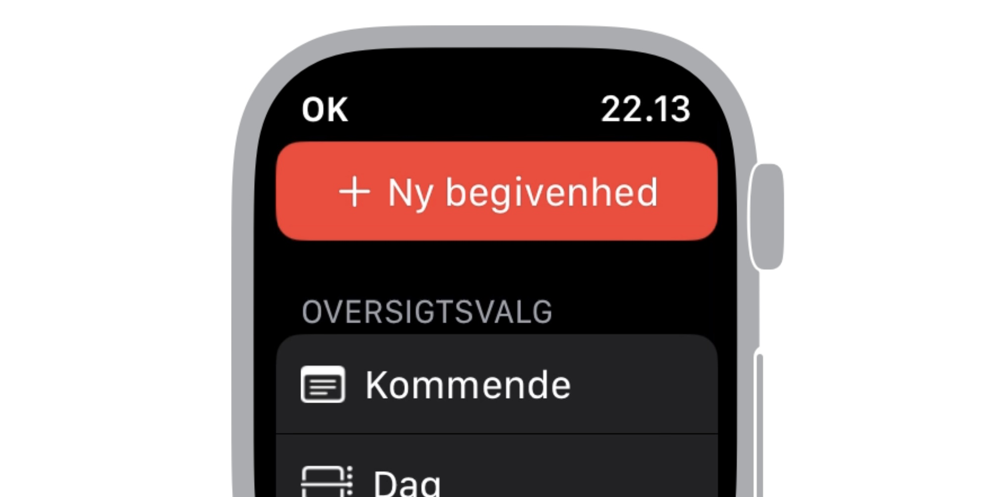 Apple Watch watchOS 9 kalender aftale